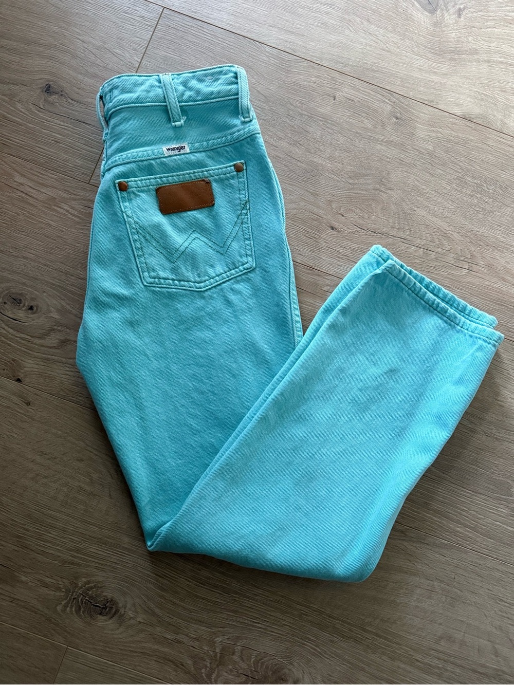 Wrangler Wild West Turquoise High-Rise Jeans